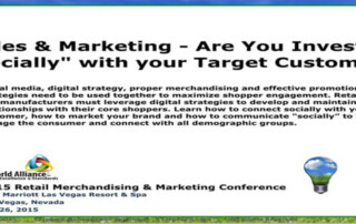Sales and marketing conference presentation slide.
