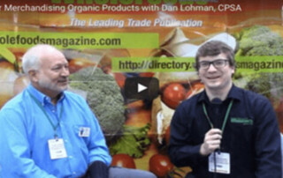 Interview about merchandising organic products.