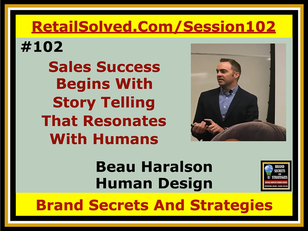 Beau Haralson With Human Design, Sales Success Begins With Story Telling That Resonates With Humans. It’s easy to forget that the person on the other side of any sales transaction or promotion is a human. Brand marketers tend to use general terms like target customer in sales campaigns. Shoppers want personalization which all begins with a human focus. 
