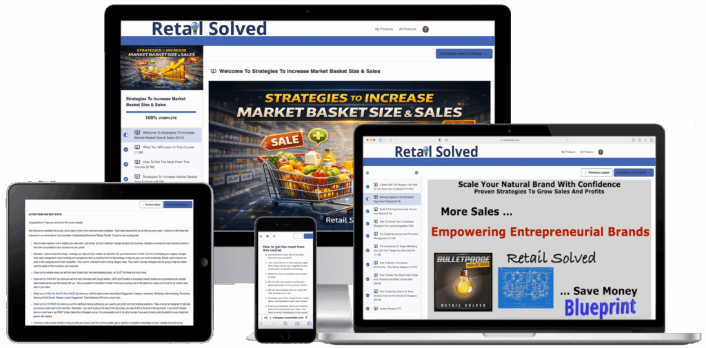 Devices displaying business growth strategies.