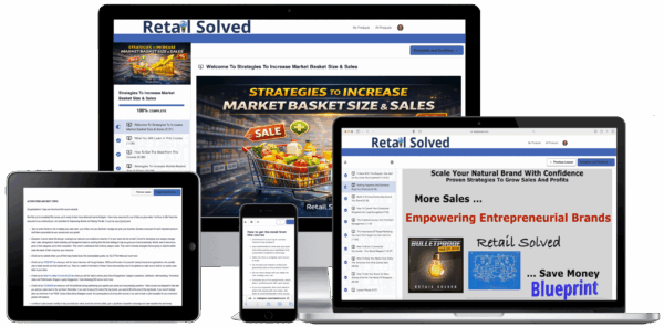 Devices displaying business growth strategies.