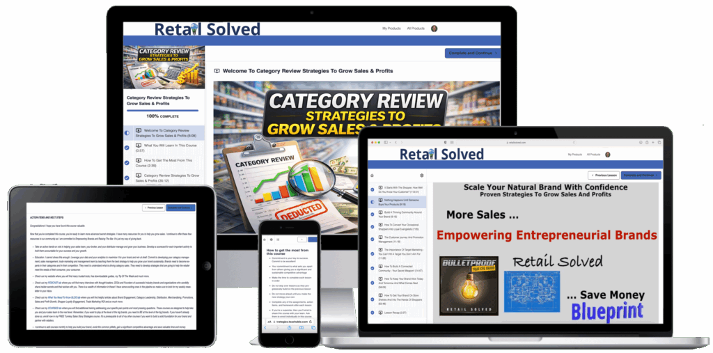 Digital devices displaying sales strategy content.