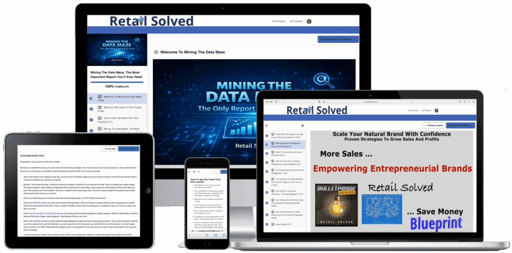 Multiple devices displaying digital marketing content.