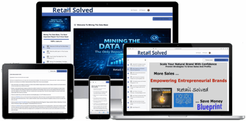 Multiple devices displaying digital marketing content.