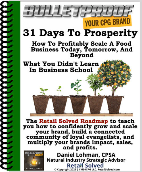 A promotional flyer for a food business growth program with a tree growing from small plants.
