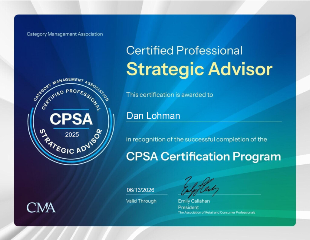 Dan Lohman CPSA Certificate through 2026 CMA1000639