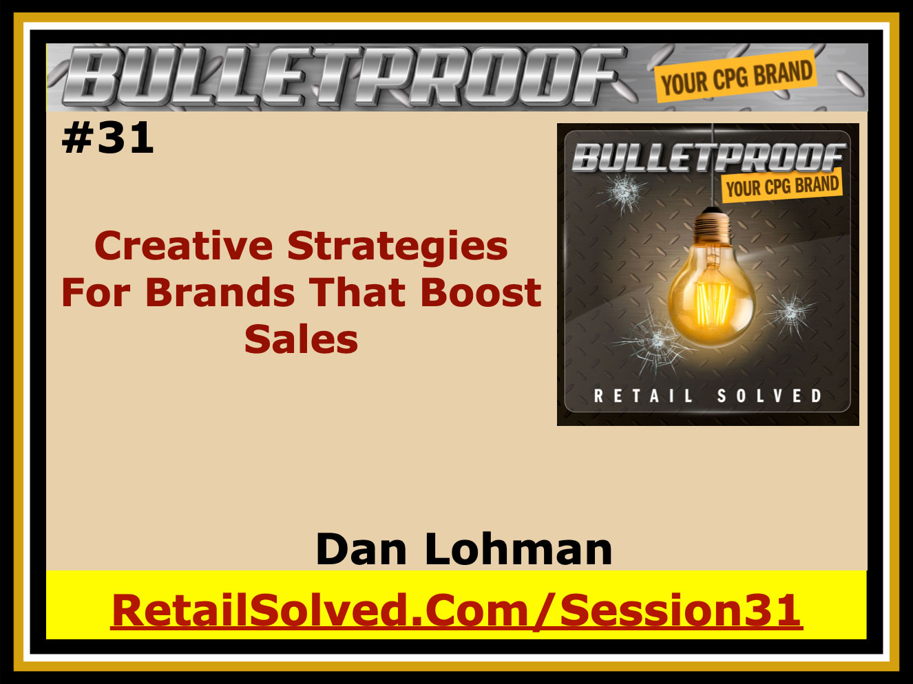 Podcast episode on creative strategies to boost brand sales by Dan Lohman.