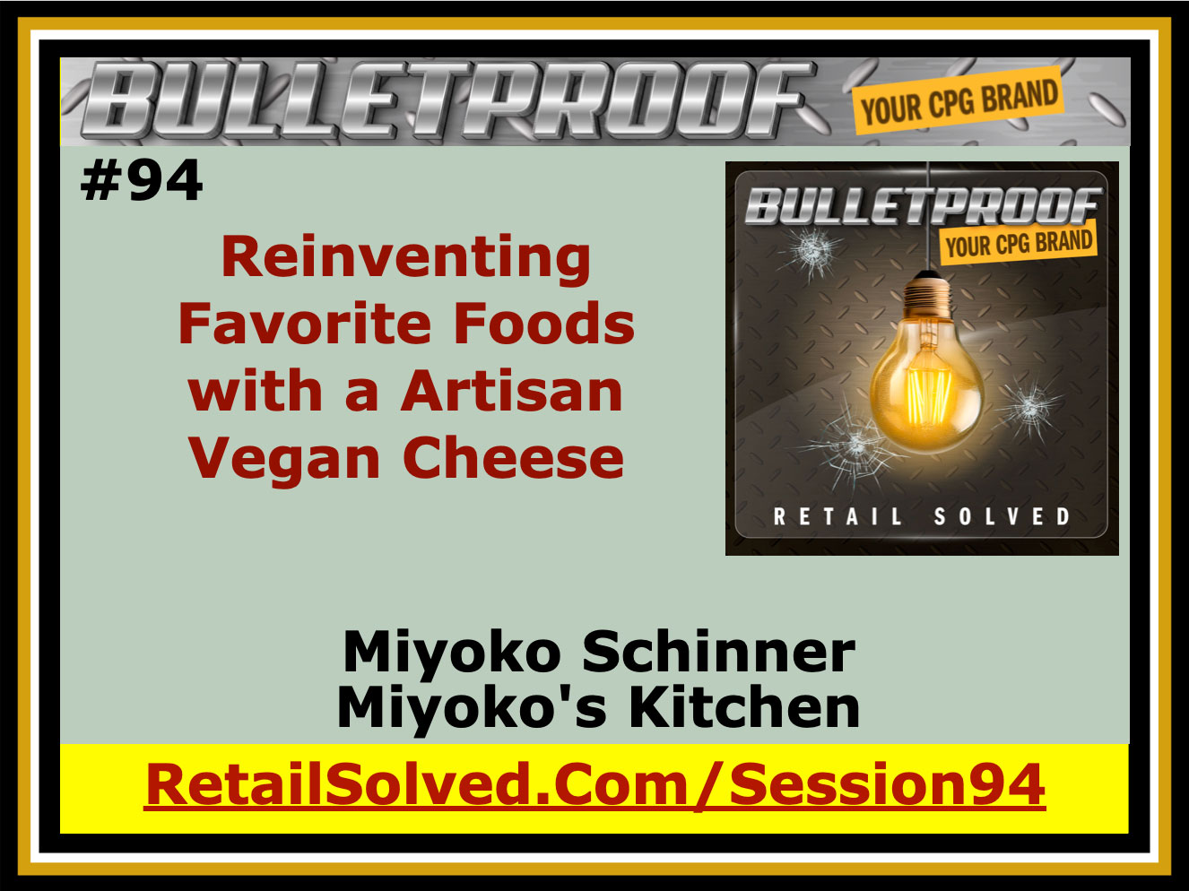 Podcast episode on artisan vegan cheese by Miyoko Schinner of Miyoko's Kitchen.
