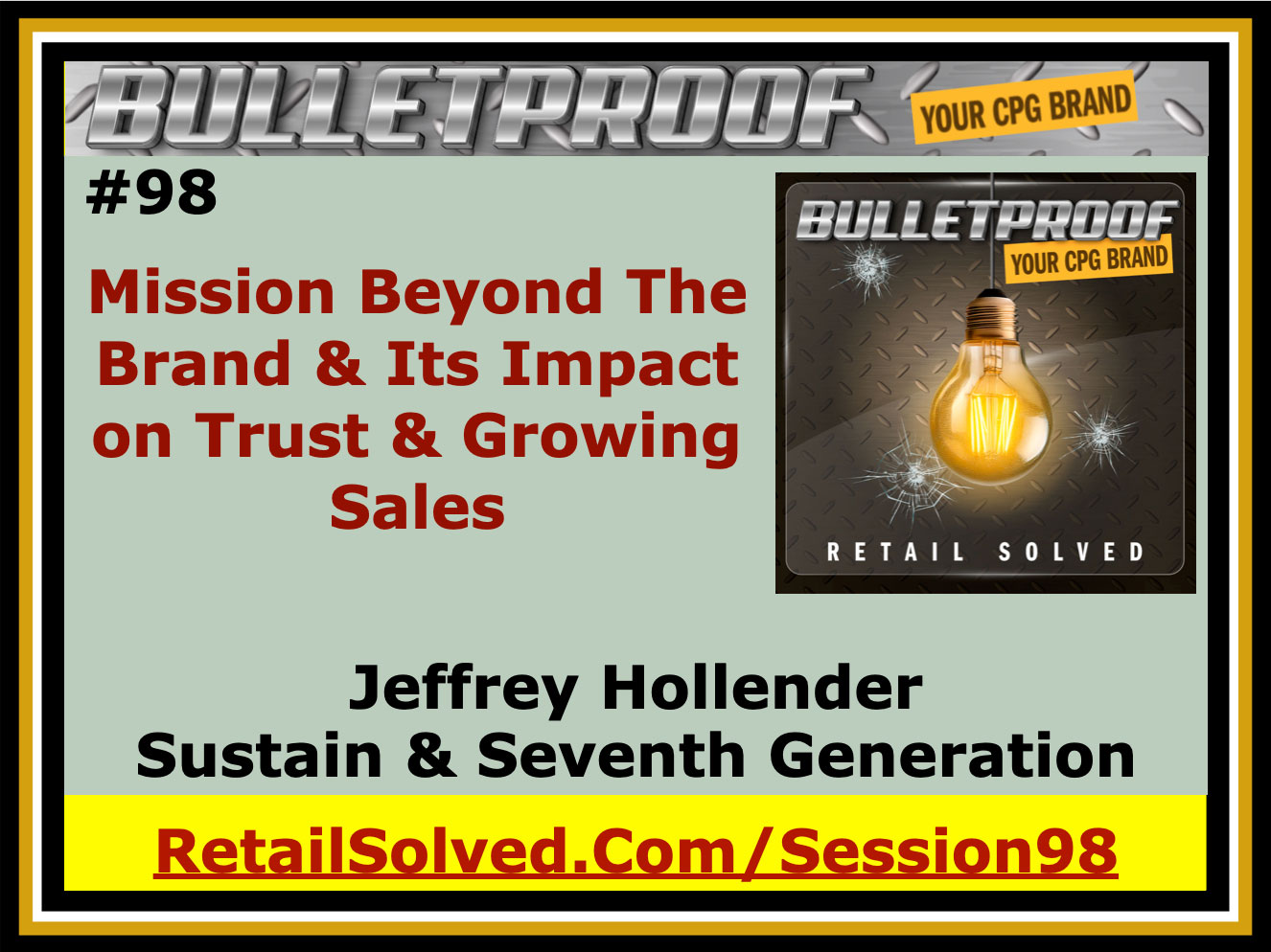 Podcast episode on brand impact and sales growth featuring Jeffrey Hollender.
