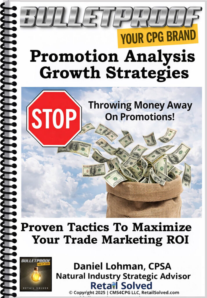 Book cover on promotion analysis and trade marketing strategies with money imagery.