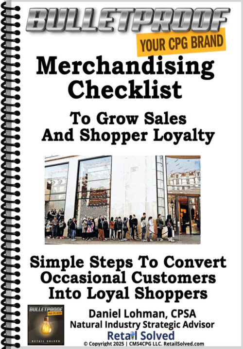 Cover of a merchandising checklist guide to grow sales and shopper loyalty.