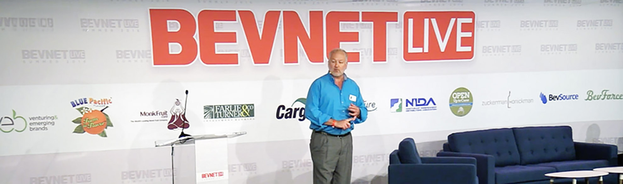 Daniel Lohman speaking at BevNET Live