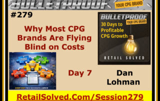 Promoting a session on CPG brand cost management and growth with Dan Lohman.